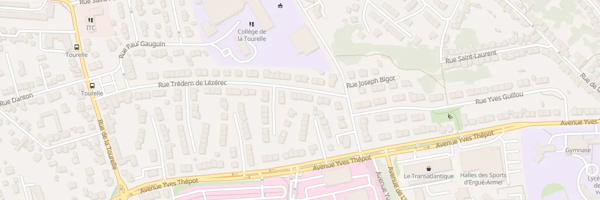 Plan du 33 Rue Tredern de Lezerec à Quimper