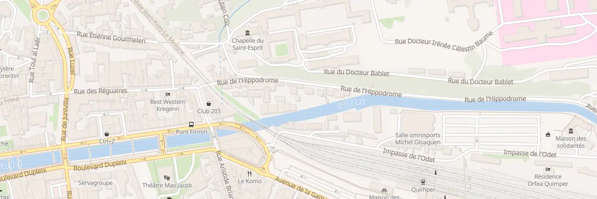 Plan du 15 Rue de l’hippodrome à Quimper
