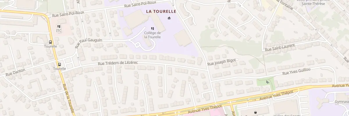 Plan du 38 Rue Tredern de Lezerec à Quimper