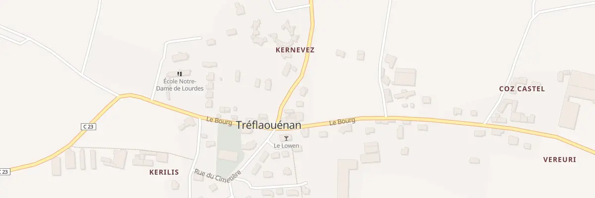 Plan du 27 Le Bourg à Tréflaouénan