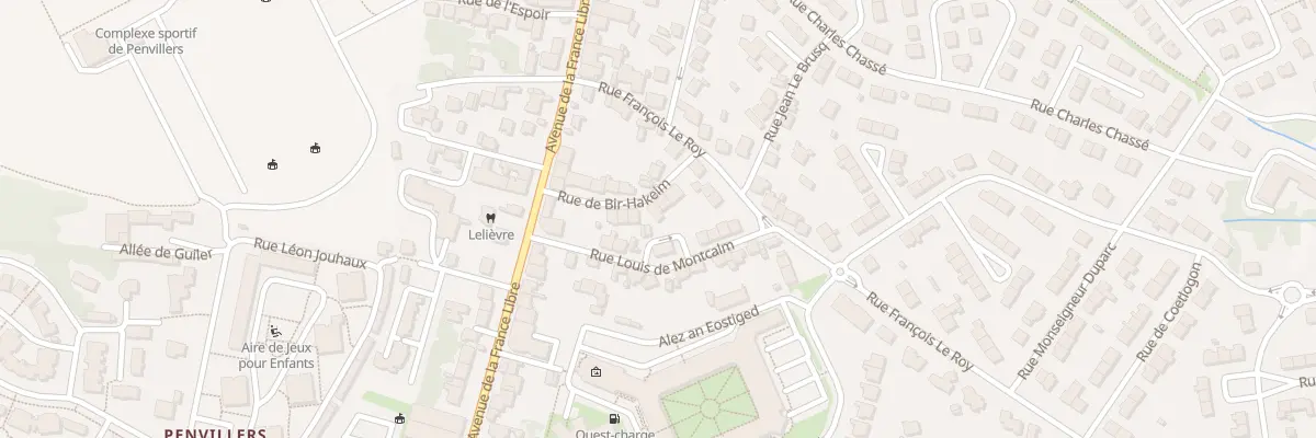 Plan du 12 Rue de Bir Hakeim à Quimper