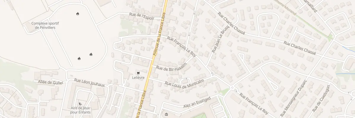 Plan du 5 Rue de Bir Hakeim à Quimper
