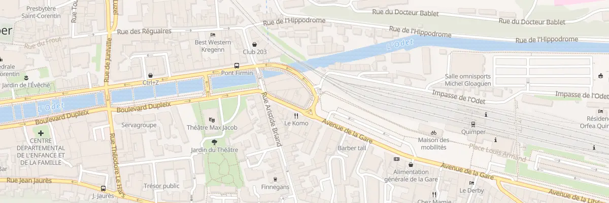 Plan du 2 Rue Jacques Cartier à Quimper
