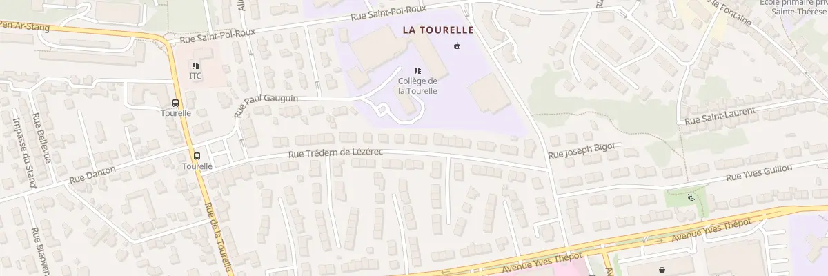 Plan du 26 Rue Tredern de Lezerec à Quimper