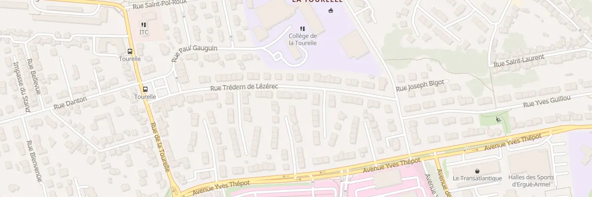 Plan du 23 Rue Tredern de Lezerec à Quimper