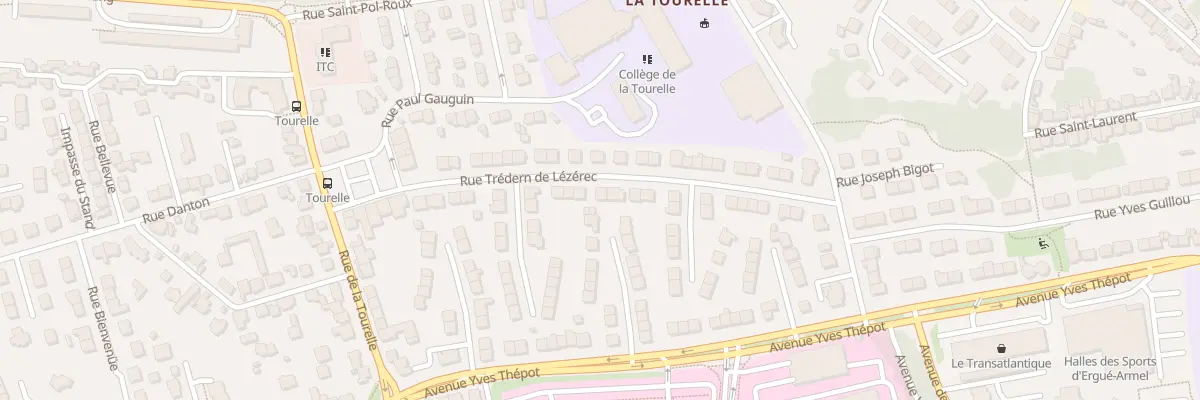 Plan du 19 Rue Tredern de Lezerec à Quimper