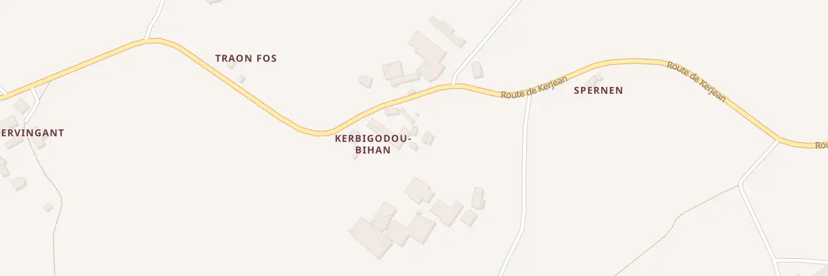 Plan du 130 Rte de Kerbigodou à Plouzévédé