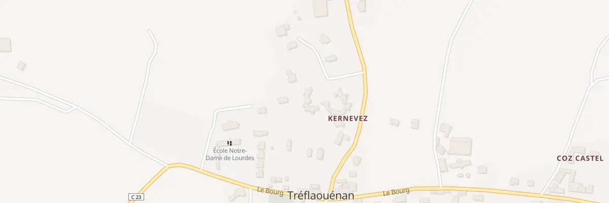 Plan du 5 Village de Kernevez à Tréflaouénan