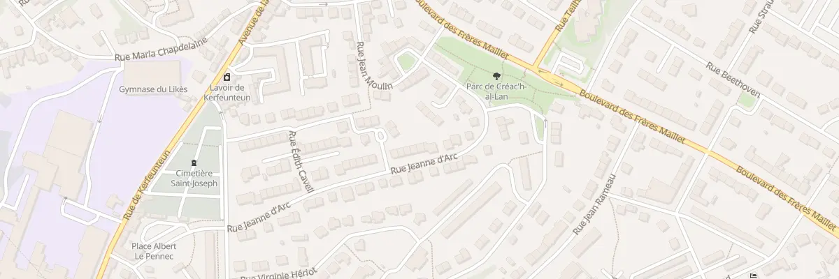 Plan du 37 Rue Jeanne d’Arc à Quimper