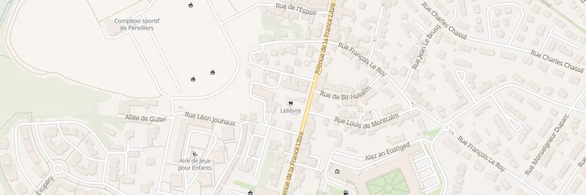Plan du 85 Av de la France Libre à Quimper