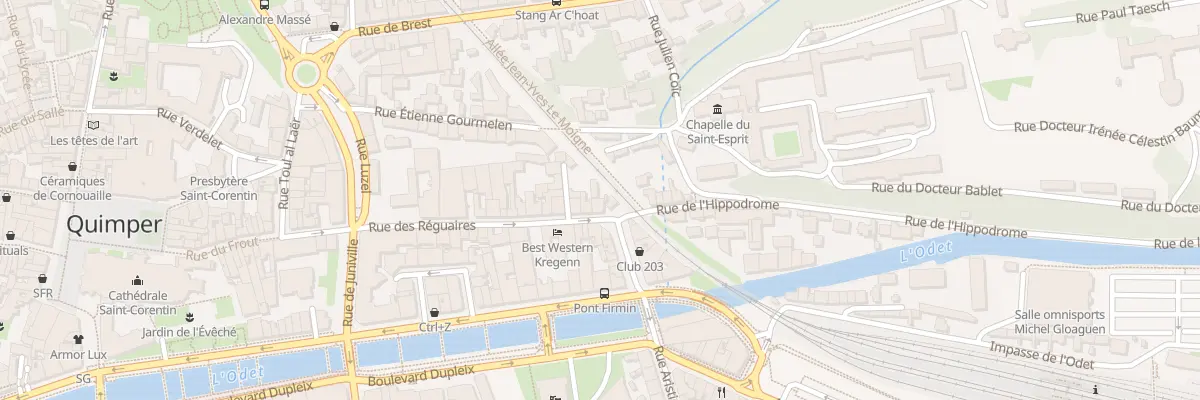 Plan du 12 Rue des Réguaires à Quimper