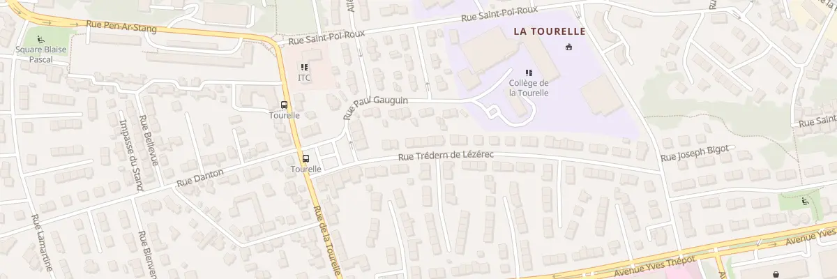 Plan du 8 Rue Tredern de Lezerec à Quimper