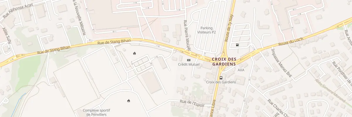 Plan du 21 Rue de Stang Bihan à Quimper