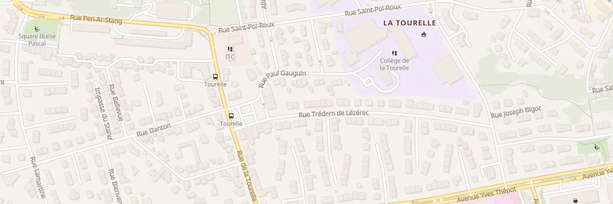 Plan du 6 Rue Tredern de Lezerec à Quimper