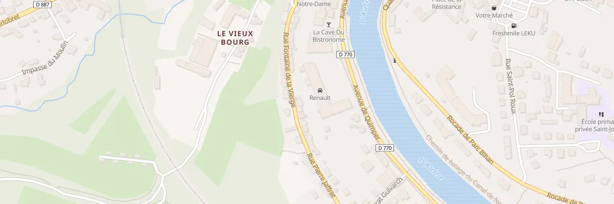 Plan du 17 Rue Fontaine de la Vierge à Châteaulin
