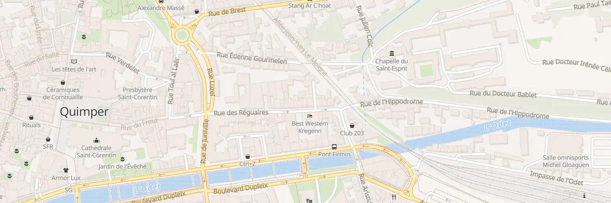 Plan du 18 Rue des Réguaires à Quimper