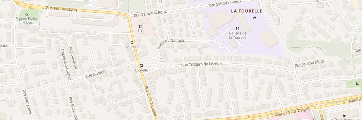 Plan du 4 Rue Tredern de Lezerec à Quimper