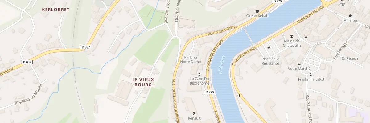 Plan du 1 Rue Fontaine de la Vierge à Châteaulin