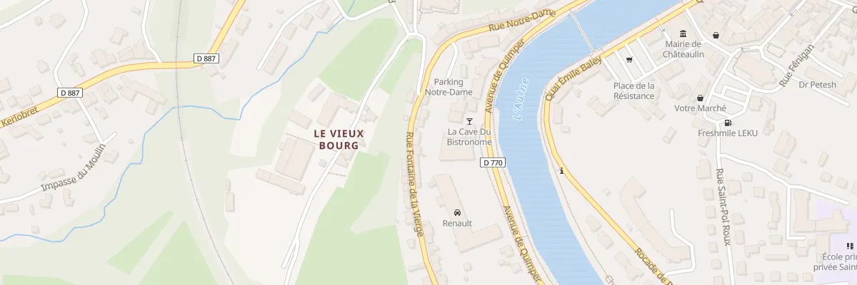 Plan du 61 Rue Fontaine de la Vierge à Châteaulin
