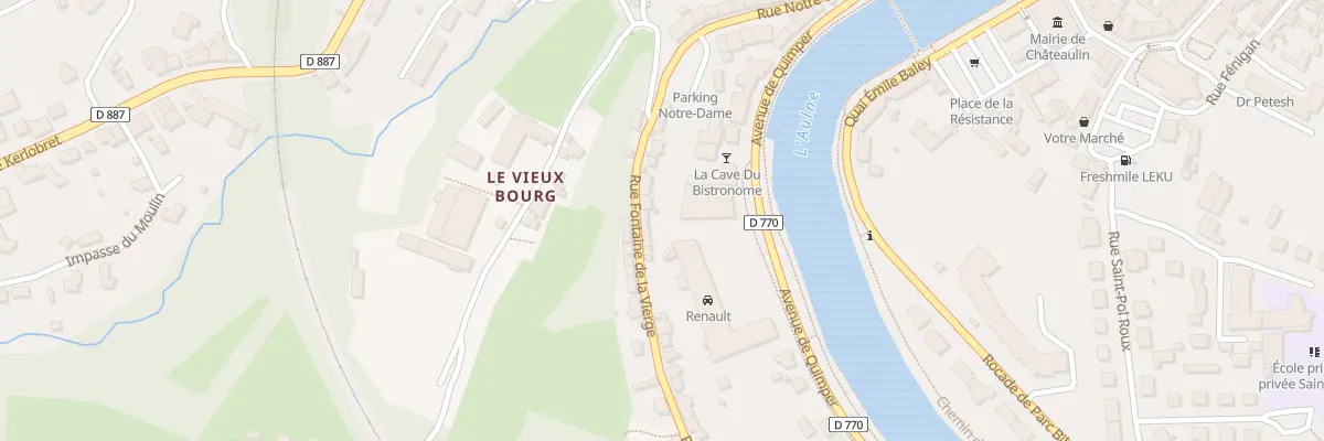 Plan du 13 Rue Fontaine de la Vierge à Châteaulin