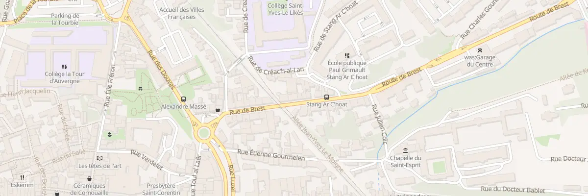 Plan du 16B Rue de Brest à Quimper