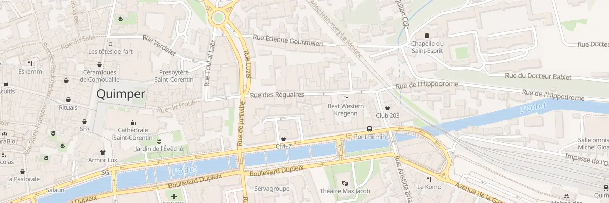 Plan du 25 Rue des Réguaires à Quimper