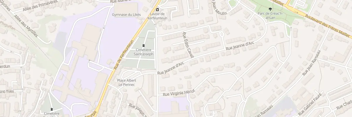 Plan du 5 Rue Jeanne d’Arc à Quimper