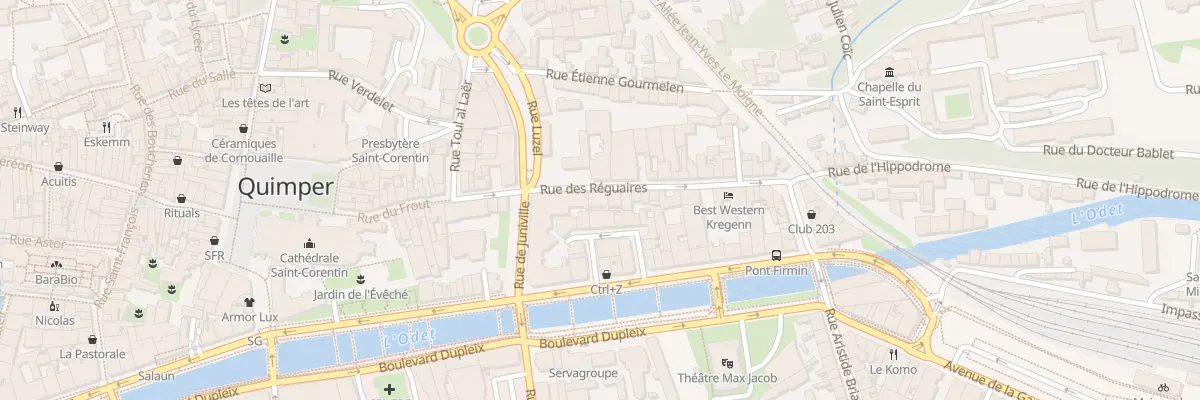 Plan du 33 Rue des Réguaires à Quimper