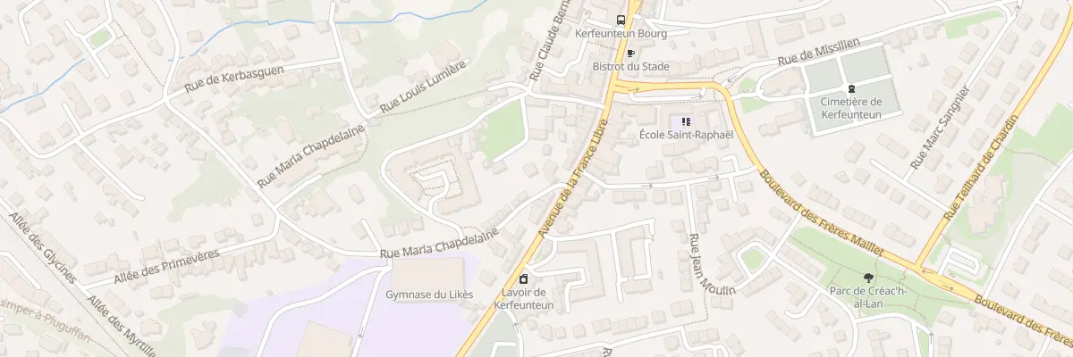 Plan du 2 Rue Maria Chapdelaine à Quimper