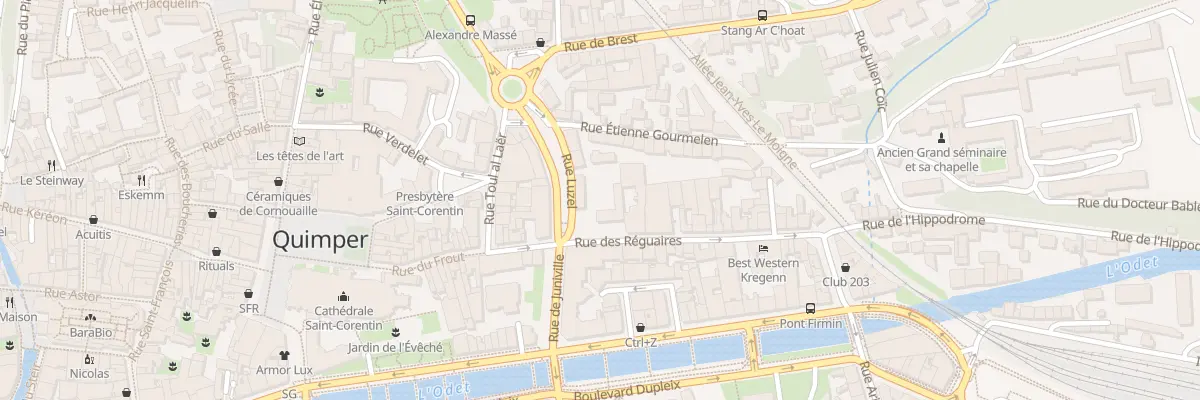 Plan du 42 Rue des Réguaires à Quimper