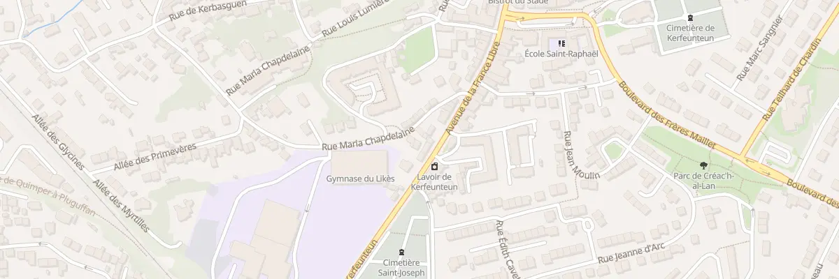 Plan du 3 Rue Maria Chapdelaine à Quimper