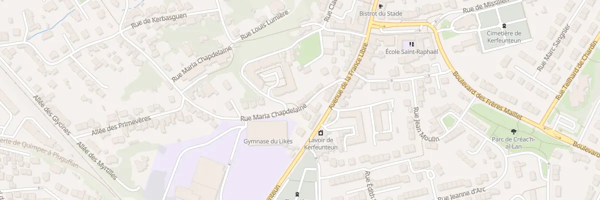 Plan du 16E Rue Maria Chapdelaine à Quimper