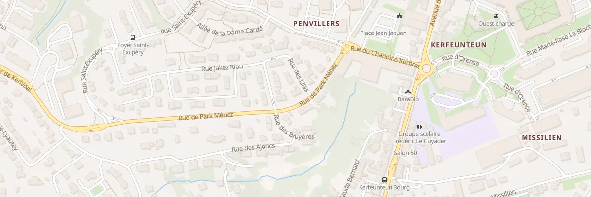 Plan du 5 Rue de Park Menez à Quimper