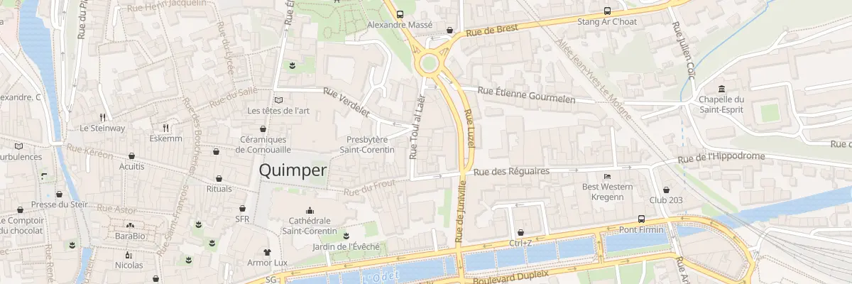 Plan du 5 Rue Toul Al Laer à Quimper