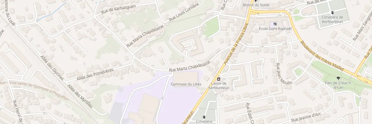 Plan du 16B Rue Maria Chapdelaine à Quimper