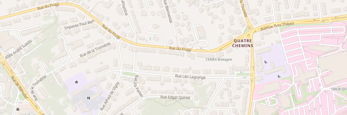 Plan du 74 Rue du Frugy à Quimper