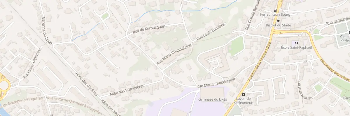 Plan du 30 Rue Maria Chapdelaine à Quimper