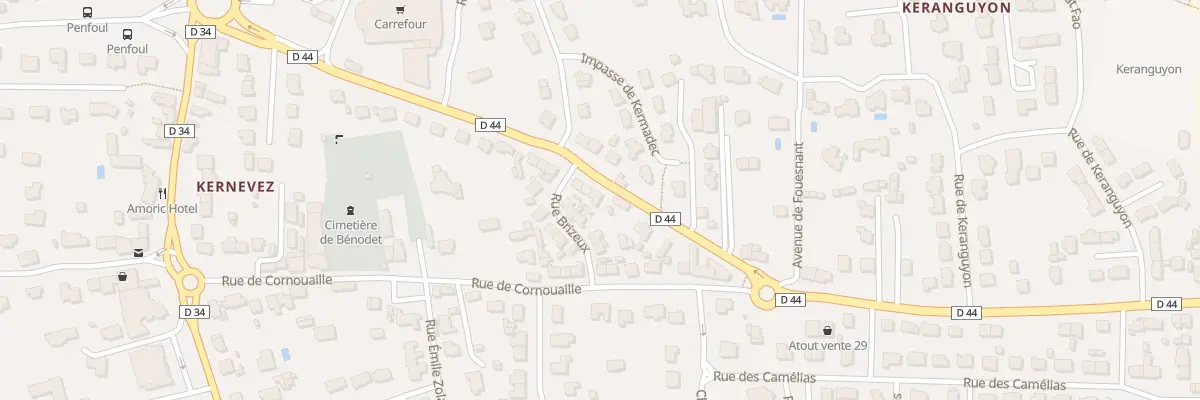 Plan du 34 Av de Fouesnant à Bénodet