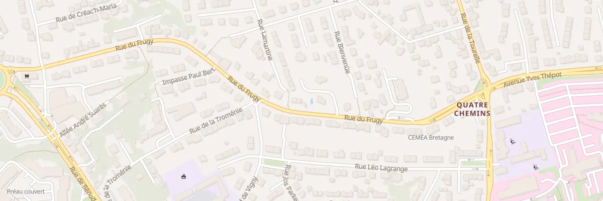 Plan du 69B Rue du Frugy à Quimper