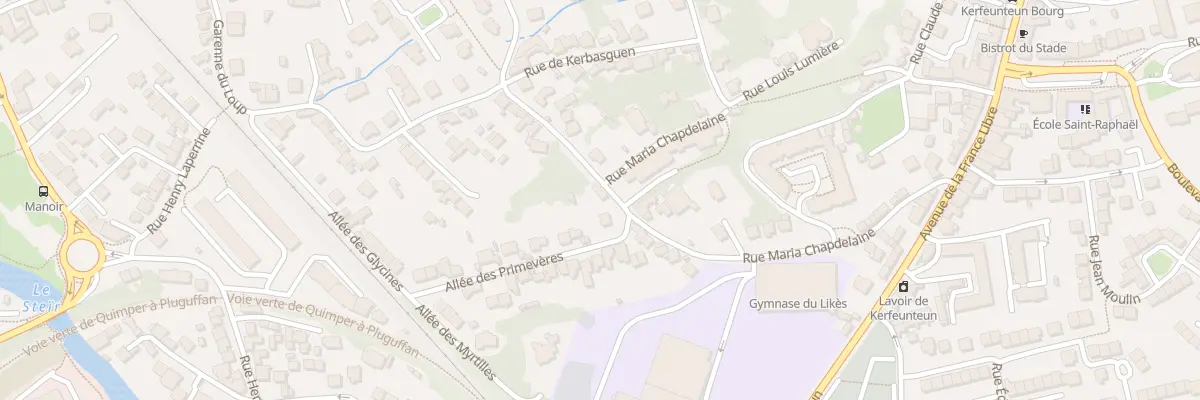 Plan du 17 Rue Maria Chapdelaine à Quimper