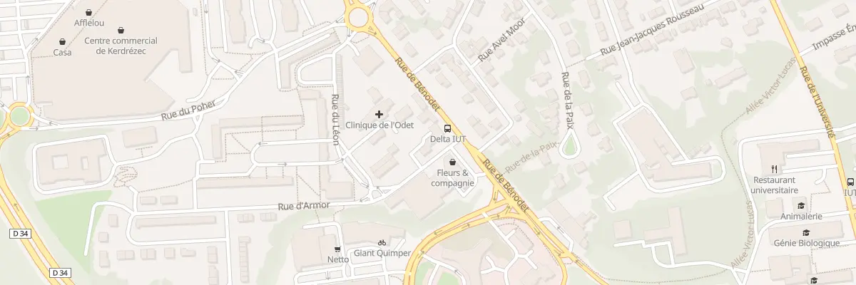 Plan du 95 Rue de Benodet à Quimper