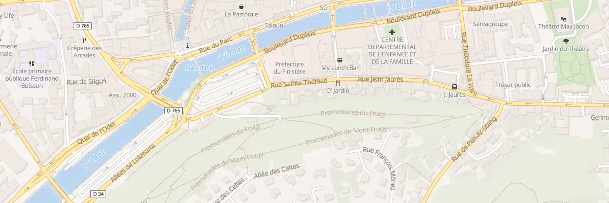 Plan du 13 Rue Sainte Therese à Quimper