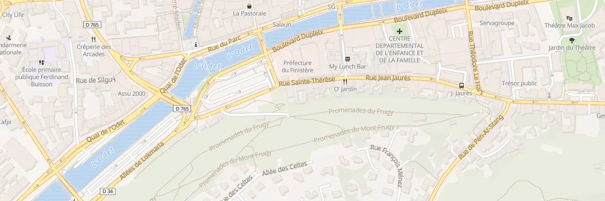 Plan du 15 Rue Sainte Therese à Quimper