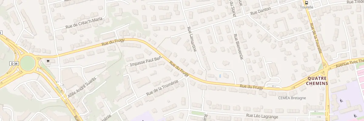 Plan du 61 Rue du Frugy à Quimper