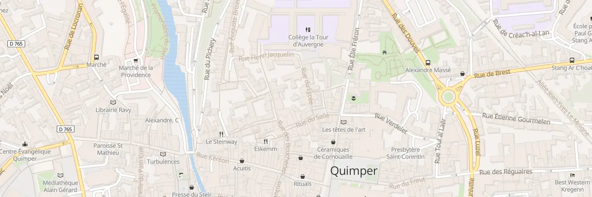 Plan du 6 Rue du Lycee à Quimper
