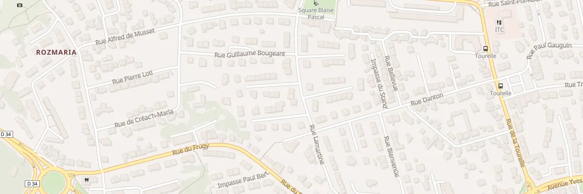 Plan du 17 Rue Lamartine à Quimper