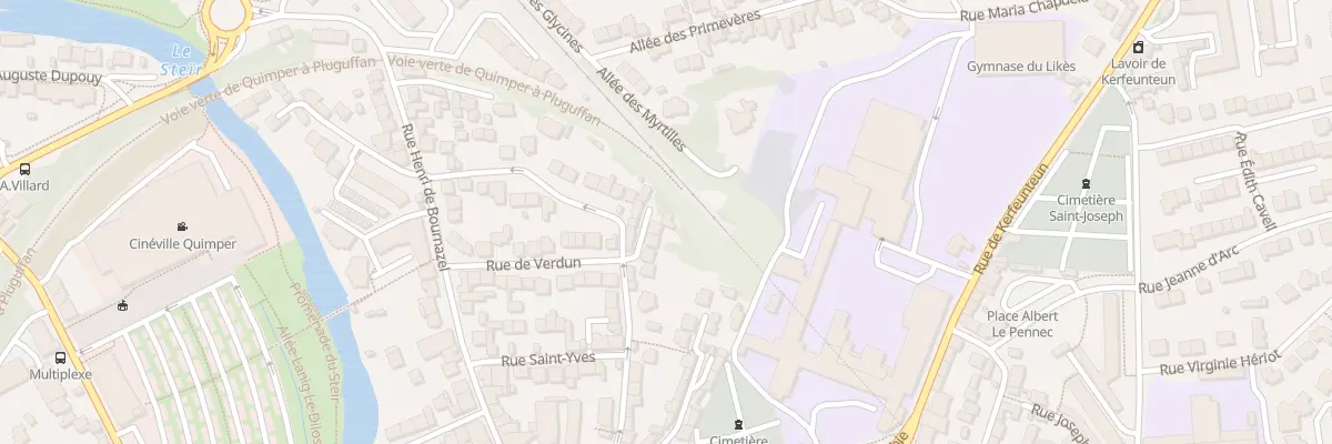 Plan du 8 Rue Savorgnan de Brazza à Quimper