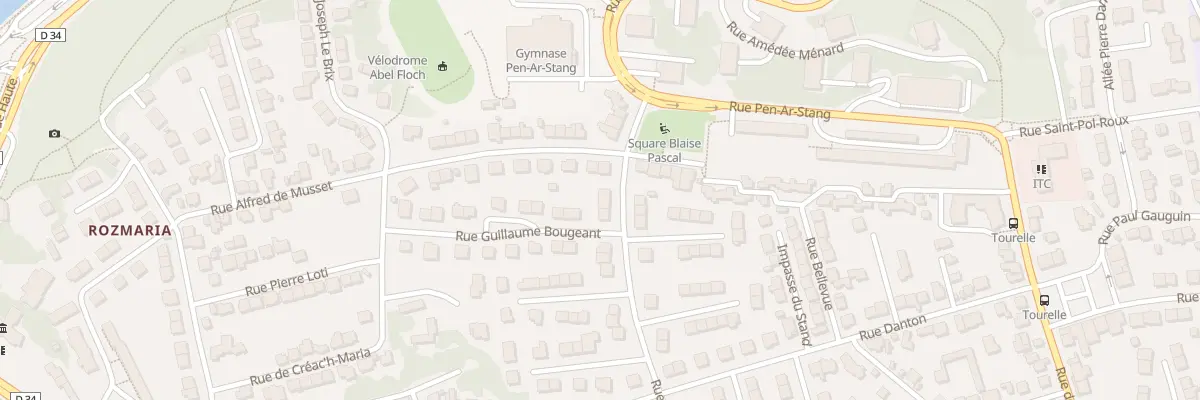 Plan du 5 Rue Lamartine à Quimper