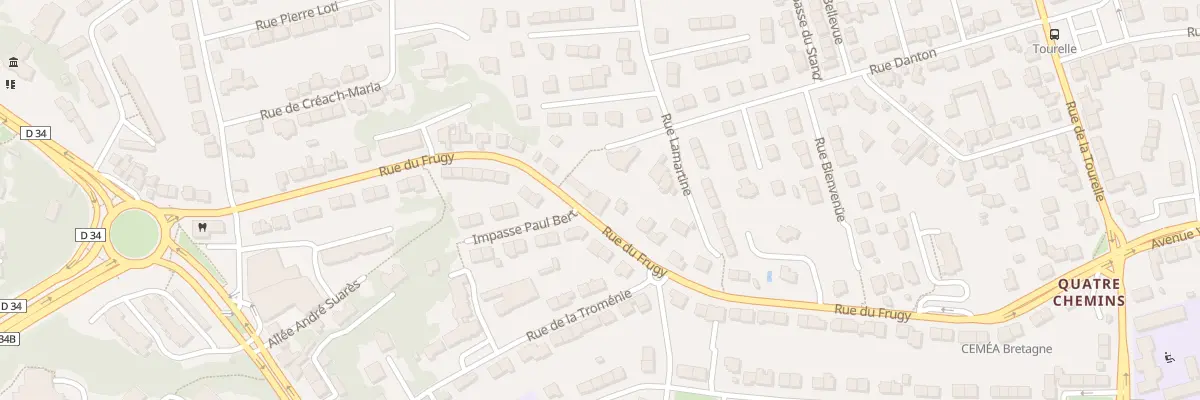 Plan du 55 Rue du Frugy à Quimper