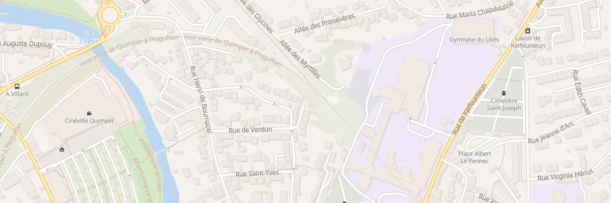 Plan du 7 Rue Savorgnan de Brazza à Quimper